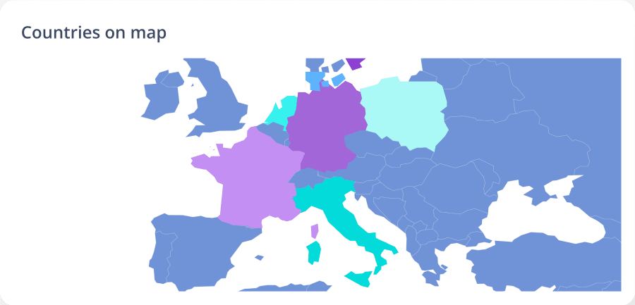 Сountries Report on Map